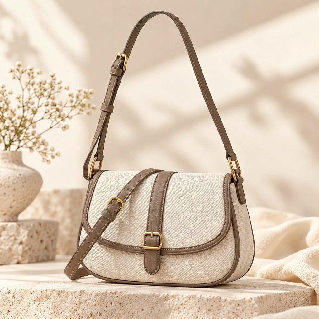Soft Curve Saddle Shoulder Bag