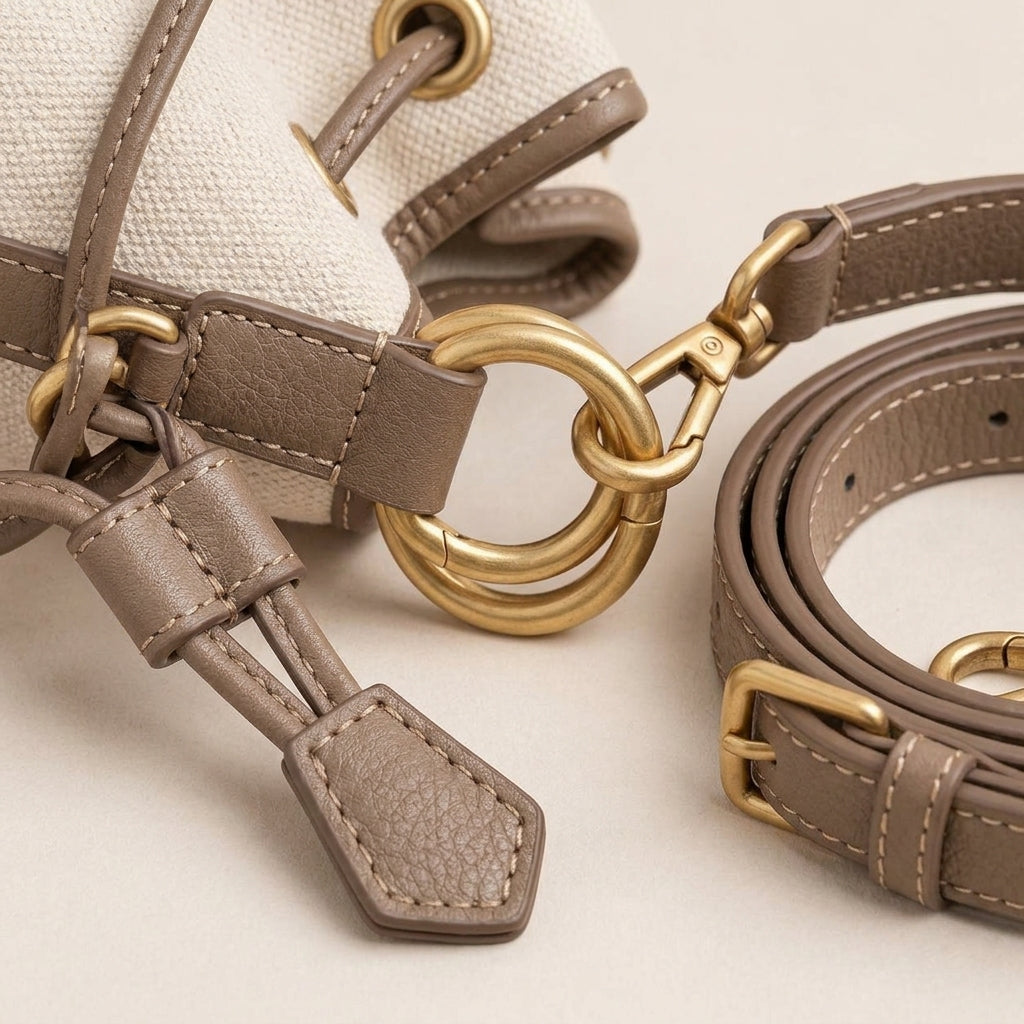 Drawstring Mini Bucket Bag